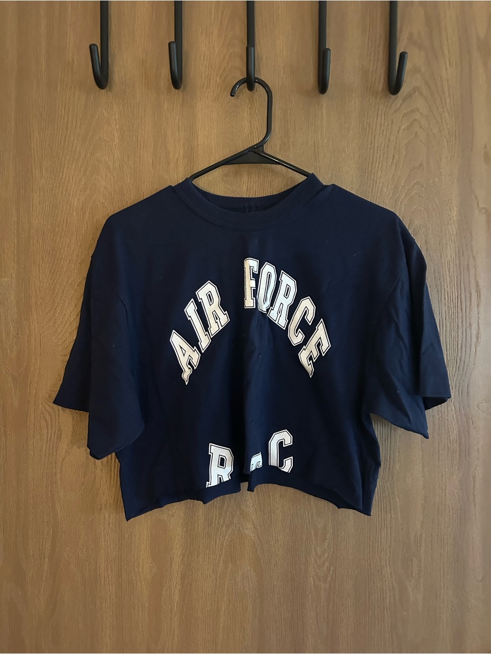 Vintage Air Force Navy Crop T-Shirt